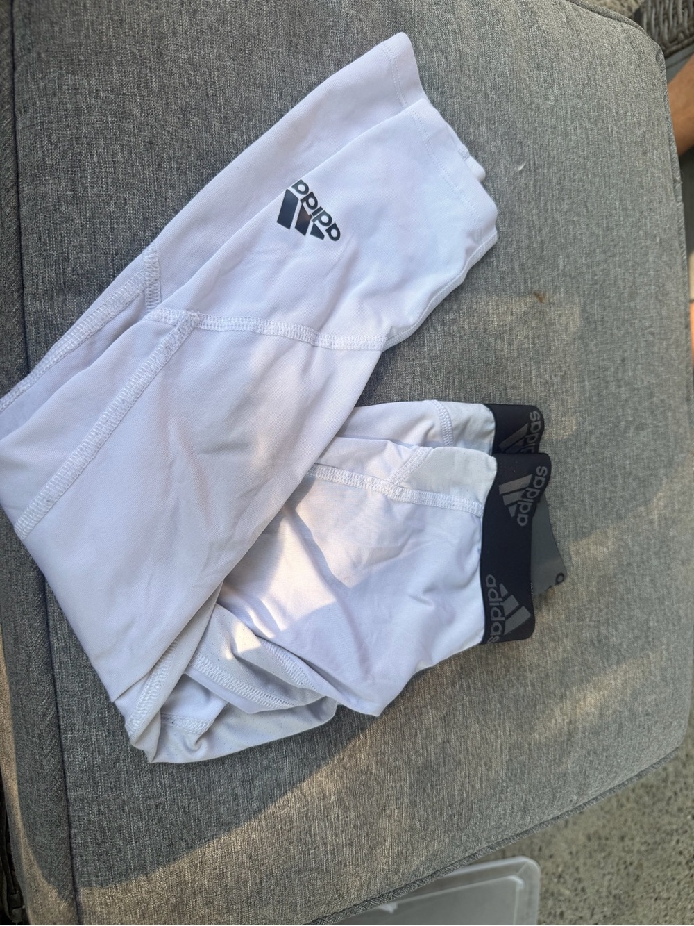 adidas White and Black Kids Leggings